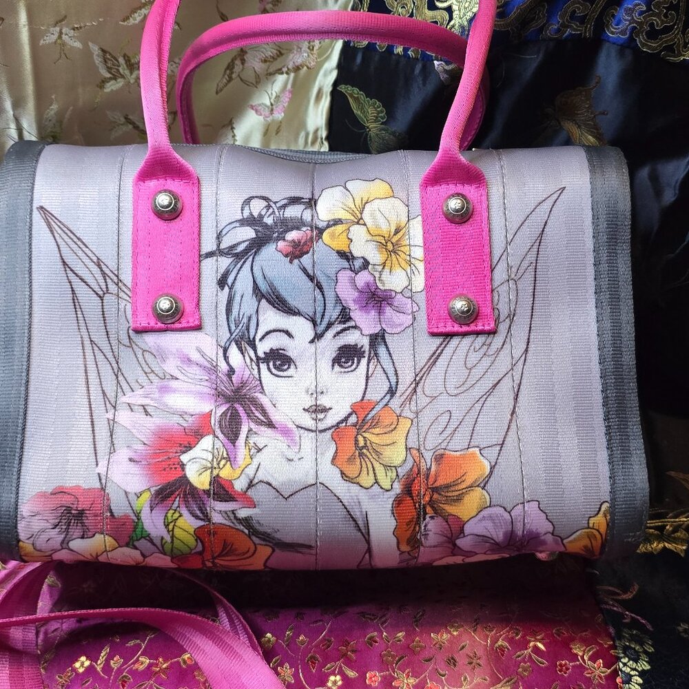 Disney Couture Harveys Seatbelt Bag Tinkerbell Marilyn Satchel Purse